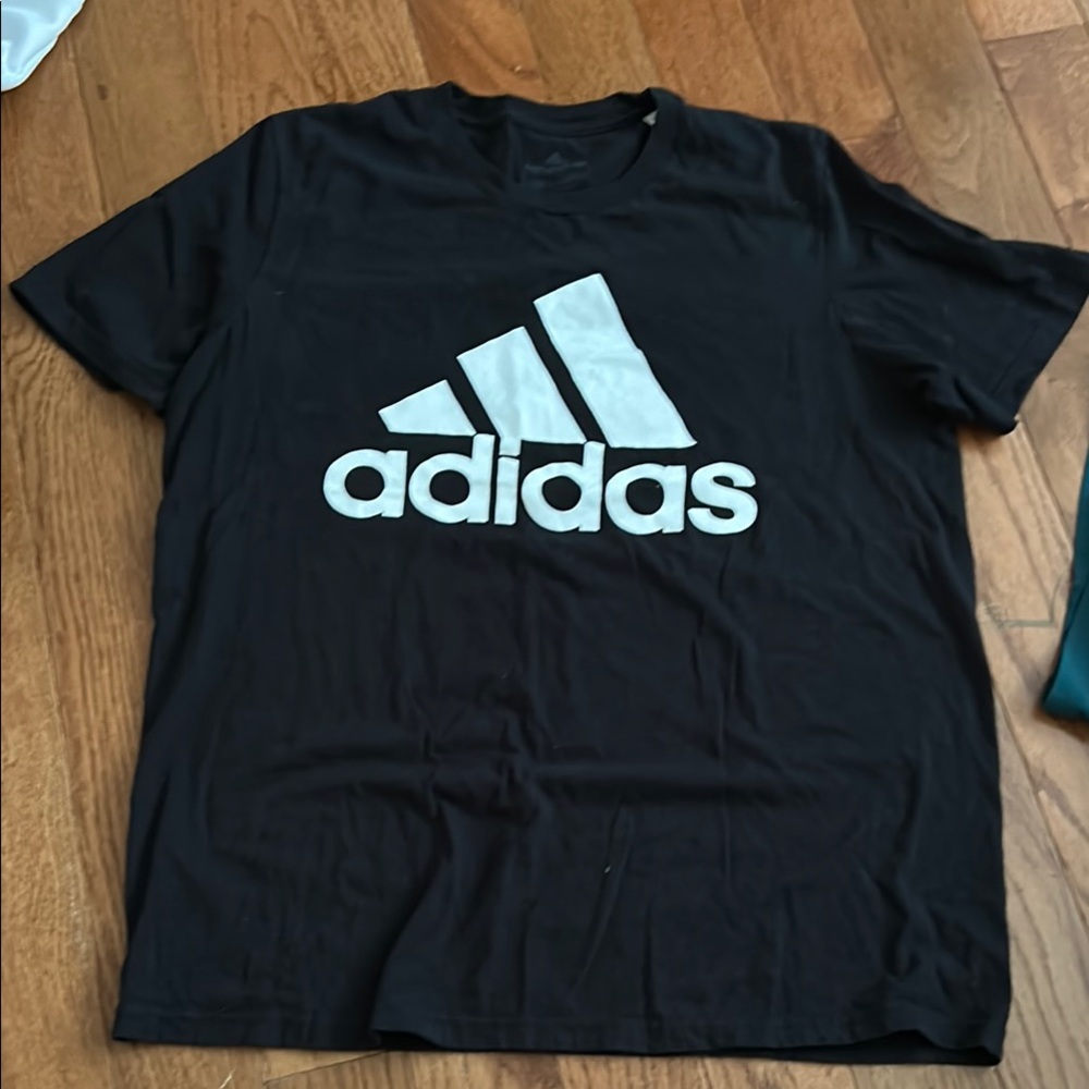 Adidas Black and White Short Sleeve Tees